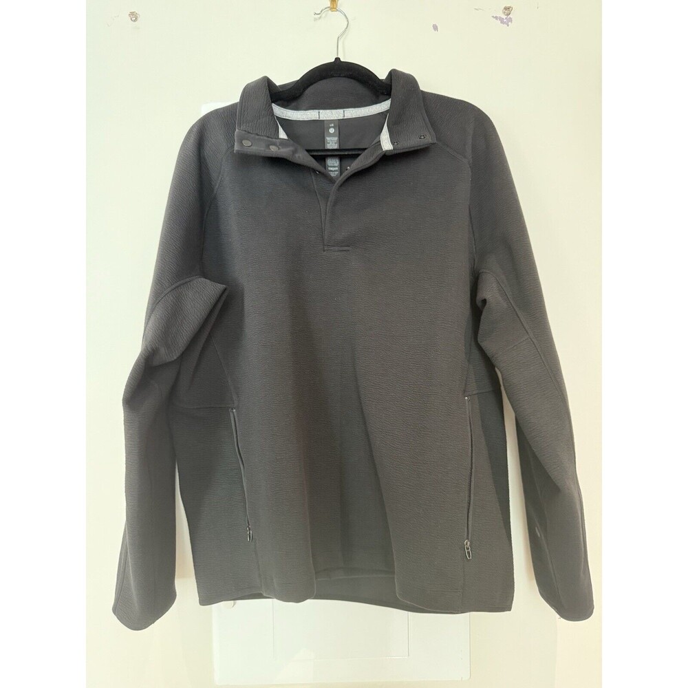 LULULEMON Cream Textured Spacer Anorak Quarter Button Pullover Sweatshirt Size L